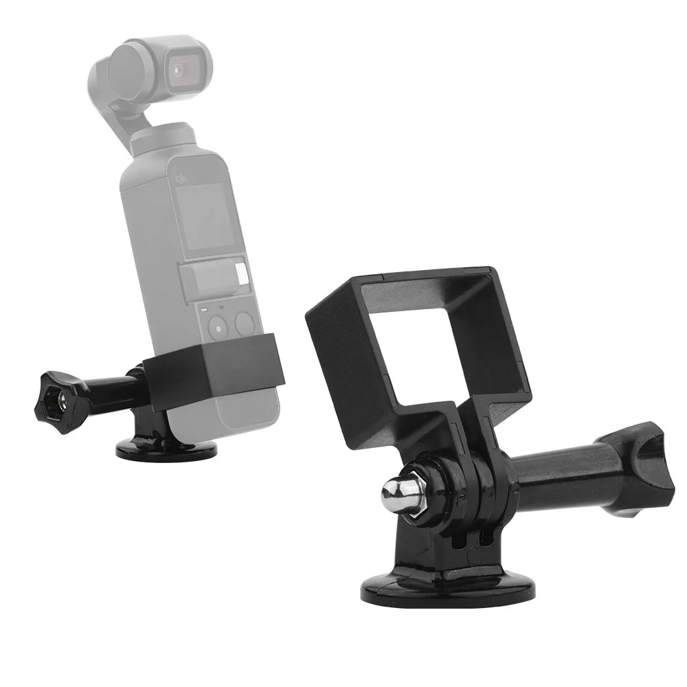 For Osmo Pocket Accessories Protector Cover Case Extend + Long Screw 1/4 Tripod Adapter Base Mount For DJI Action Camera