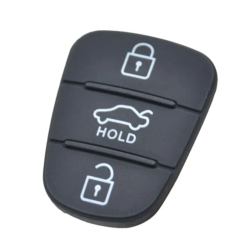 Replacement Rubber 3 Button Pad For Kia Soul Venga Picanto Rio Sorento Ceed Sportage For Hyundai i20 i30 Remote Key Fob Shell