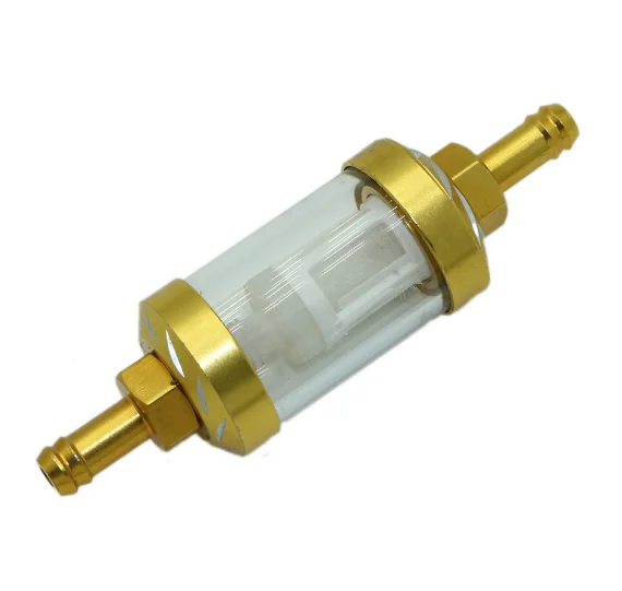 6 Colors Motorcycle Fuel Filter Gasoline Filter Fuel Strainer Oil Filters 5/16 Transparent Hoses Inner Bore