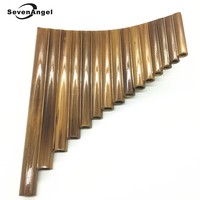 High Quality Handmade Bamboo Panflute 15 Pipes Right /Left Hand Woodwind Instrument G Key Flauta Xiao Folk Musical Instruments
