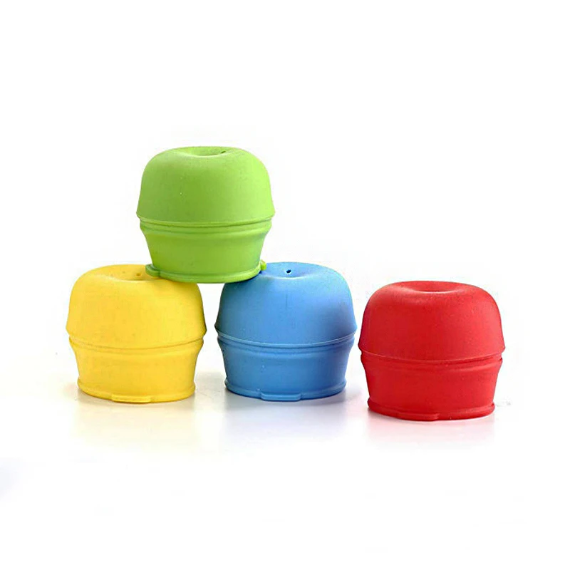 Foldable Silica Gel Pipette Cup Cover Applicable to Baby Durable Soft Pack 4 PCS silicone straw cup lid