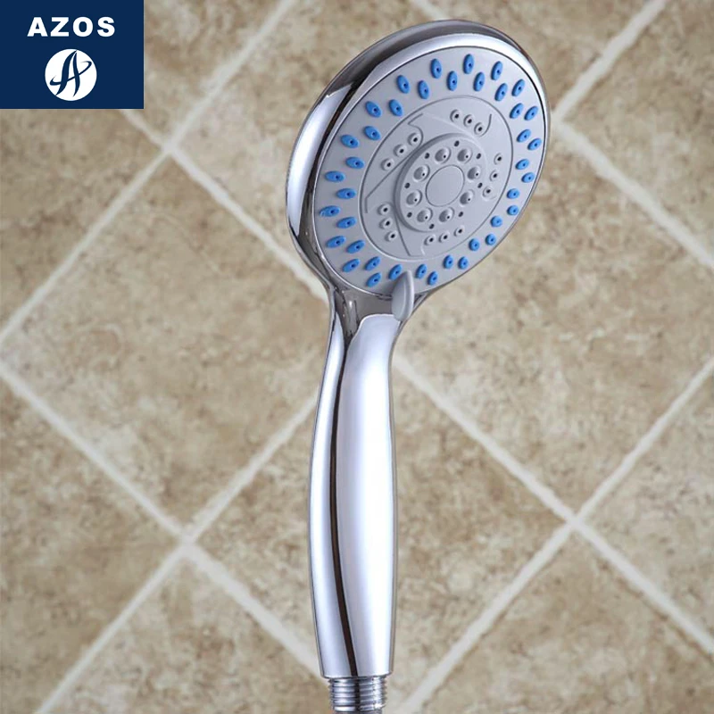 Azos Shower Head Abs Plastic Chrome Three Functions Soft Shower Room Bathroom Hotel Round 20mm G1/2  HS005