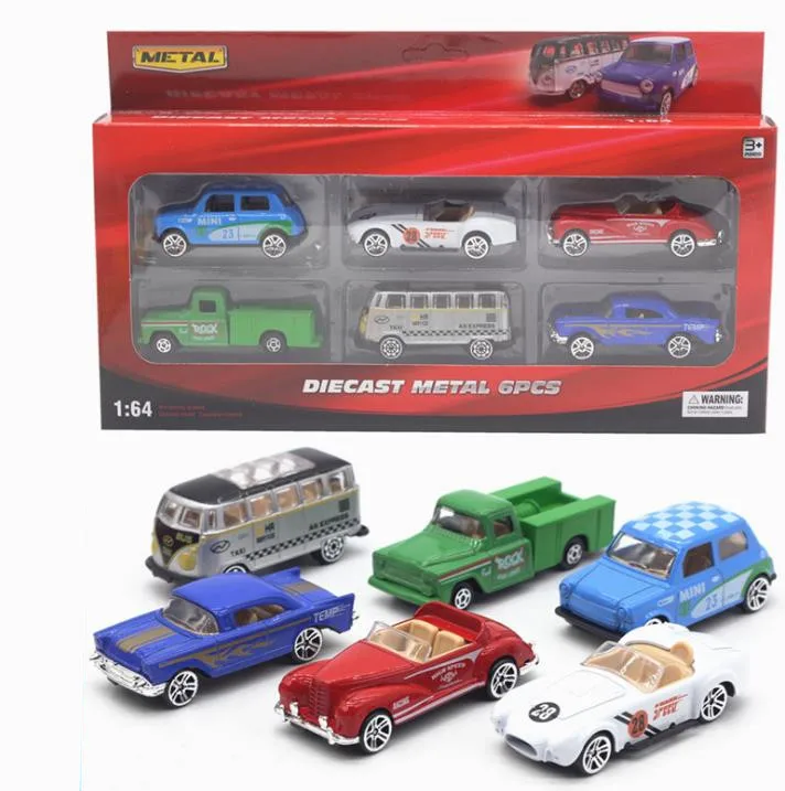 Simulation classic car toy,1:64 scale alloy bus,truck car toys,6pcs Collecting toy model,child\'s gift, wholesale,free shipping