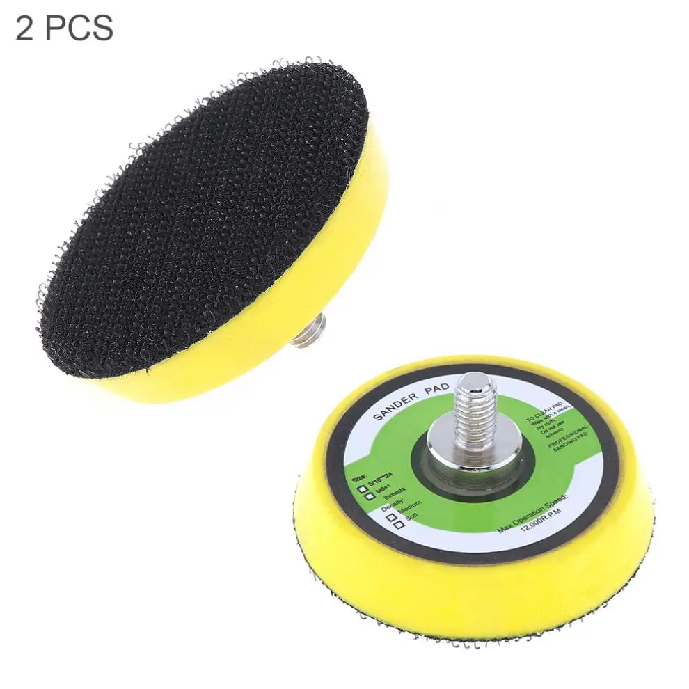 2pcs/lot 2 Inch 12000RPM Double-acting Pneumati Orbital Sanding Pad with Hairy Surface for Air Polishers / Pneumatic Sanders