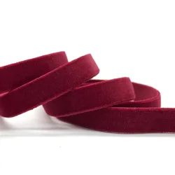 5Yards 10mm Wine Velvet Elastic Strap stretch ribbon DIY Head wear Handmade decoration crafts Accessories