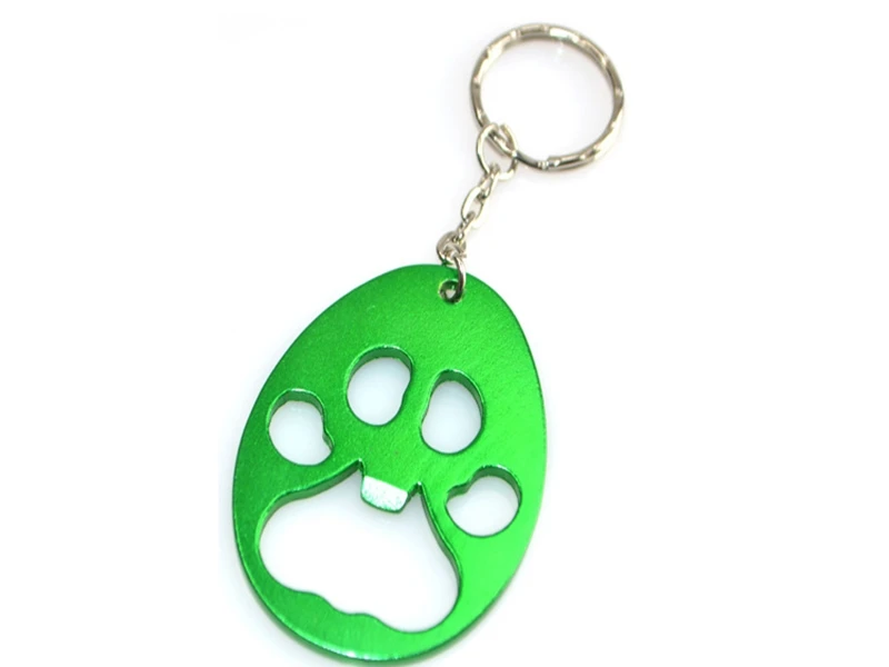 

100pcs/lot Fast shipping Wholesale Metal pawprint beer bottle opener cheap bulk bottle opener keychain