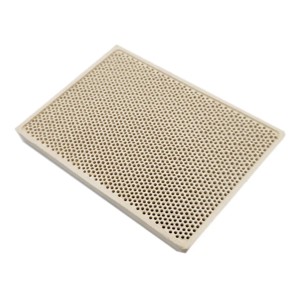 Earth Star Cordierite Ceramic Burner High Temperature Plate Gas Grill Spare Parts Stove heater Comb 132*92*14mm