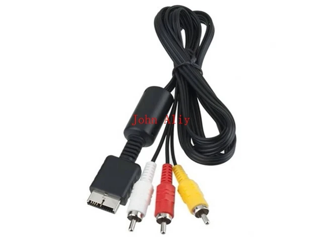 Wholesale 1000 pcs/lot Audio Video Cable AV Cable for Sony PlayStation PS2 PS3 Game AV Cable