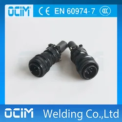 1PC 6 Pin Plug Male  Connector For Welding Torch