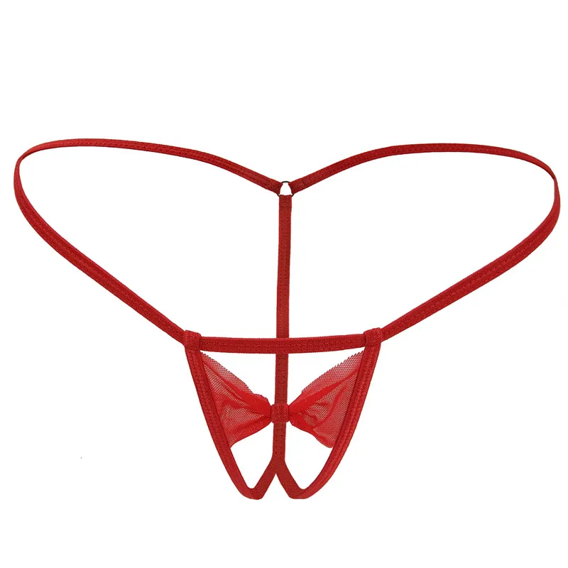 Women\'s Hot Sexy Crotchless Mini Micro Bikini G Strings and Thongs T Back Exotic Lingerie Underwear Panties Briefs Plus Size