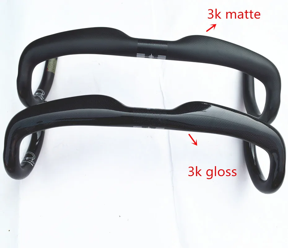 

Full Carbon Fiber Bicycle Road Handlebar Bike Handle Bars Carbon bent bar Road Bicycle Parts inner routing 3k finish 31.8mm