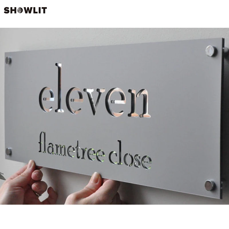 

Stainless Steel Custom Made Laser Cut House Number Address Sign