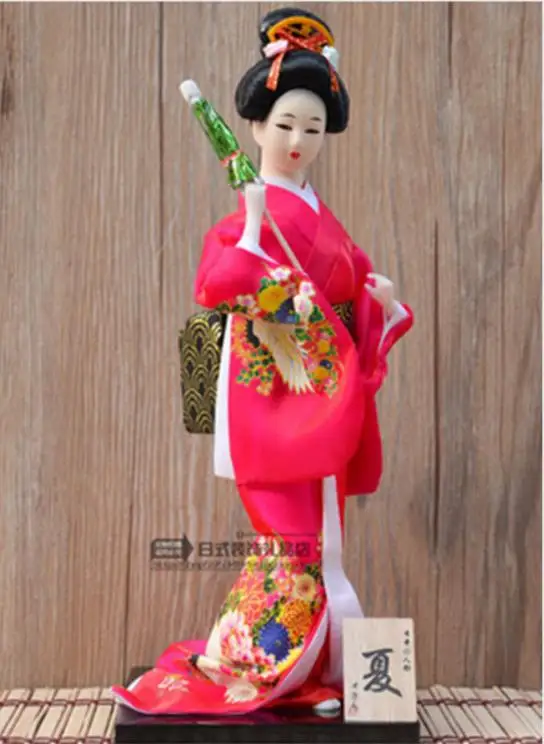 1 PC Japanese Geisha Doll Ornament Craft Home Decoration Kimono Style Gift Multi Pattern Stylish