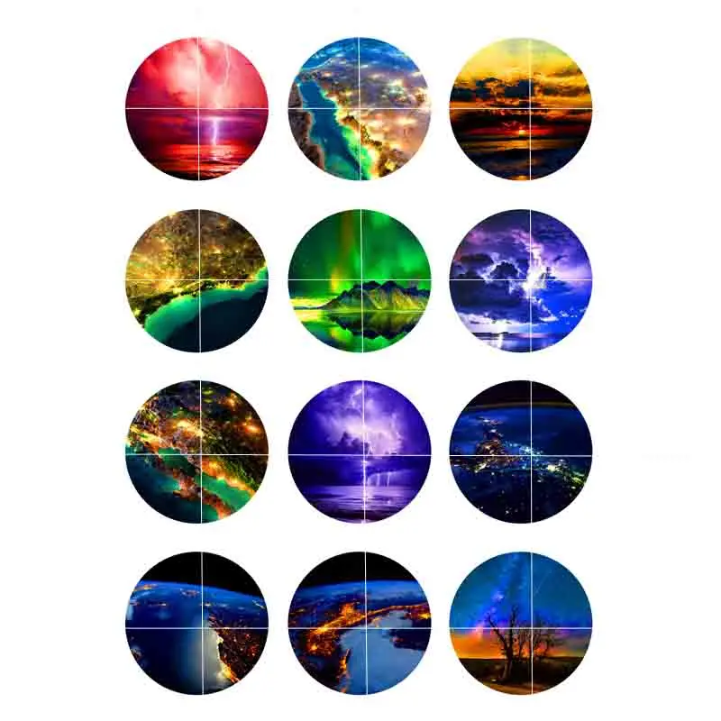

10mm 14mm 16mm 12mm 20mm 25mm 277 12pcs/lot Star Mix Round Glass Cabochons Jewelry Findings 18mm Snap Button Charm Bracelet