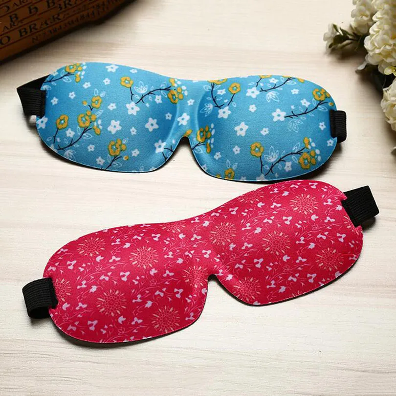 40pcs/lot Colorful little flowers Sleep Eye Mask Portable Travel EyeShade Eyes cover Sleep & Snoring Health Care MR092