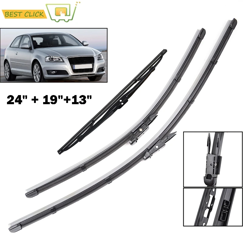 

Misima Windshield Windscreen Wiper Blades For Audi A3 8P S3 RS3 2005 2006 2007 2008 2009 2010 2011 2012 Front Rear Window Wiper