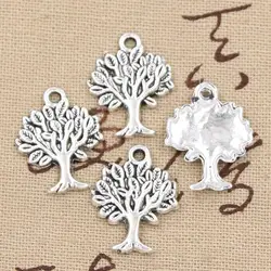 20pcs Charms Life Tree 22x17mm Antique Bronze Silver Color Pendants Making DIY Handmade Tibetan Bronze Silver Color Jewelry