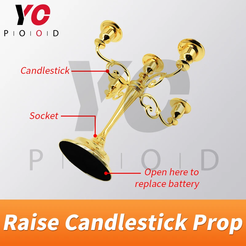 Raise Candlestick Prop Escape Room Just raise the wireless candlestick to unlock the 12V EM lock takagism game supplier