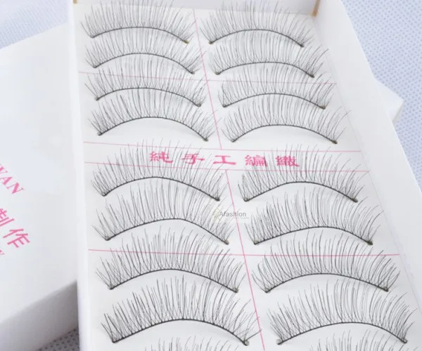 10pair #217 Natural Long False Eyelashes Makeup Soft Handmade fake Eye Lashes Beauty Women Cosmetic tools