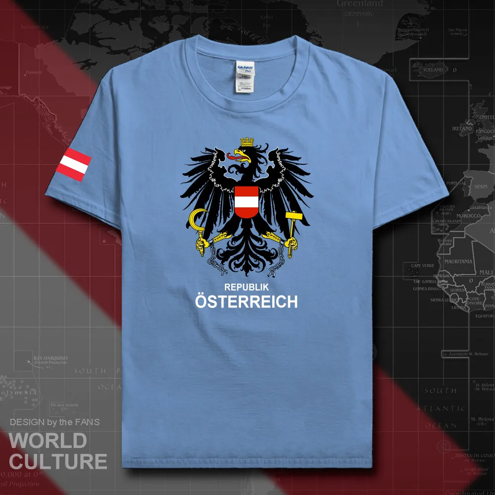 Austria men t shirts Austrian 2018 gyms nation team 100% cotton jersey t-shirt meeting fitness clothing tees country AT AUT 20