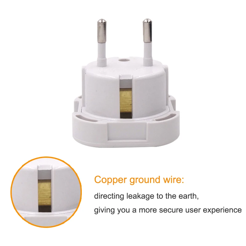 1 PC UK TO EU AC Power Socket Plug Travel Charger Adapter Converter 4.0มม.ซ็อกเก็ตไฟฟ้า EUR ยุโรป Charger power Socket