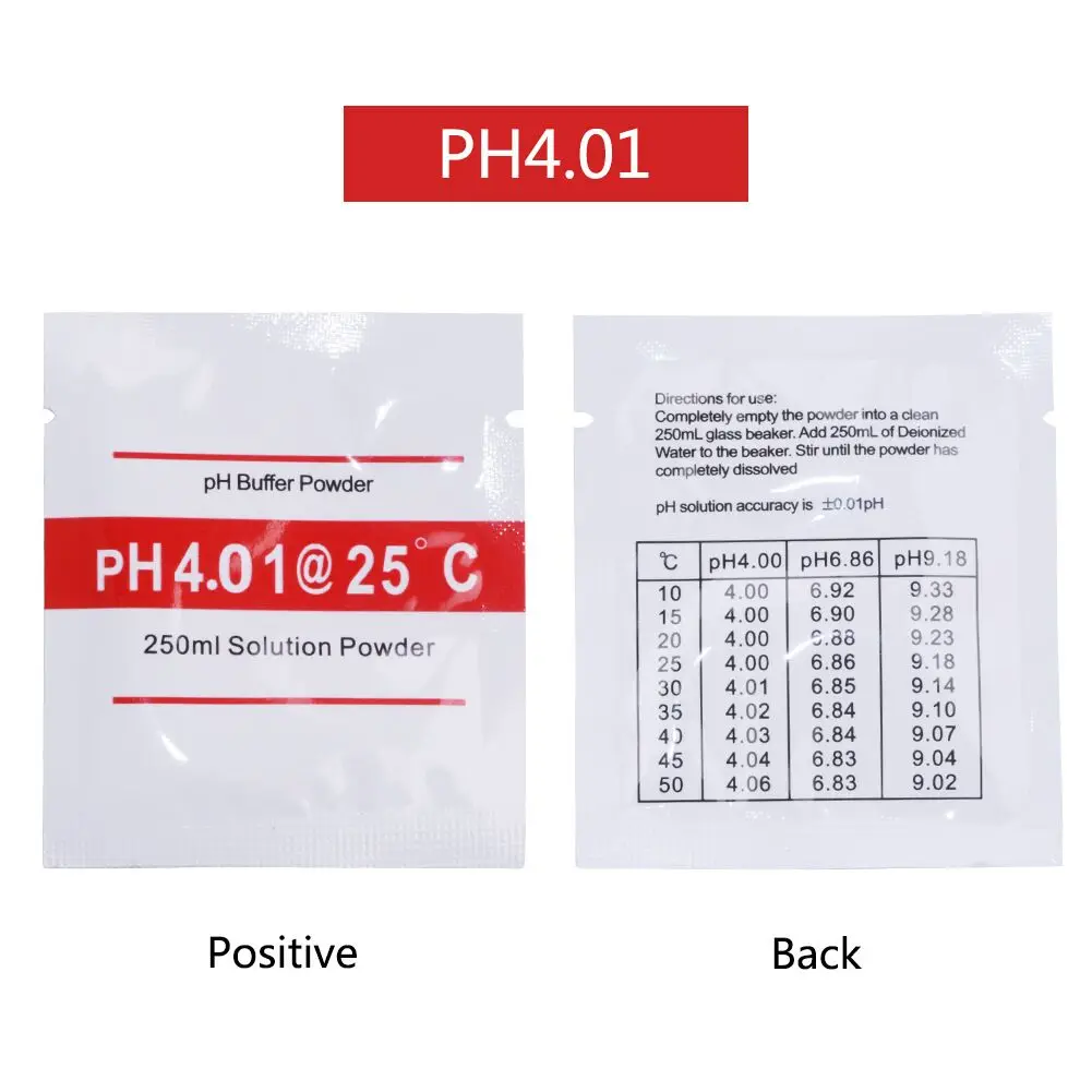 15/25pcs/lot PH Buffer Powder 4.00/6.86/9.18 Calibration Point PH Measure Calibration Solution For PH Test Meter