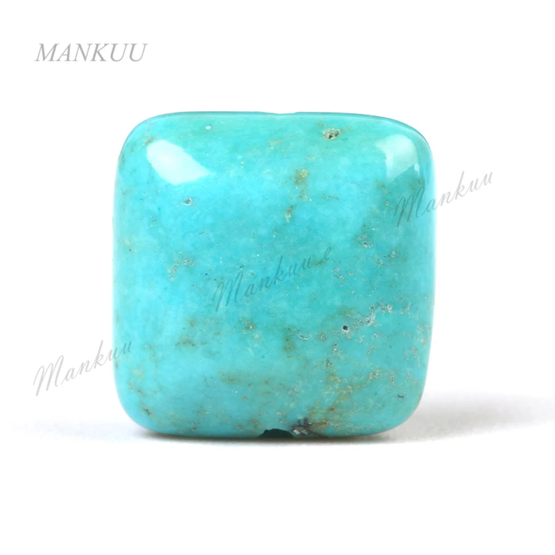 Brazil Agates Natural Stone Square Shape Stabilized Turquoises Loose Bead Charm DIY Jewelry Accessories for Bracelet Necklace