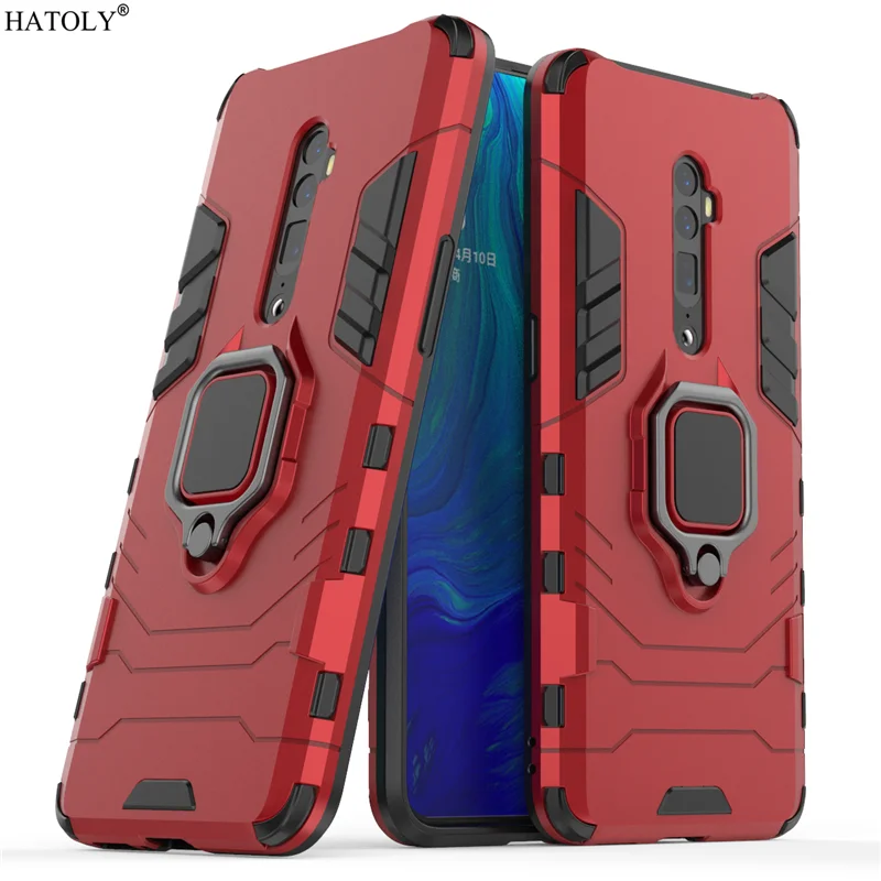 Cover Oppo Reno 10x zoom Case Shockproof Armor Case Magnetic Finger Ring Stand Holder Phone Bumper Cover For Oppo Reno 10x zoom