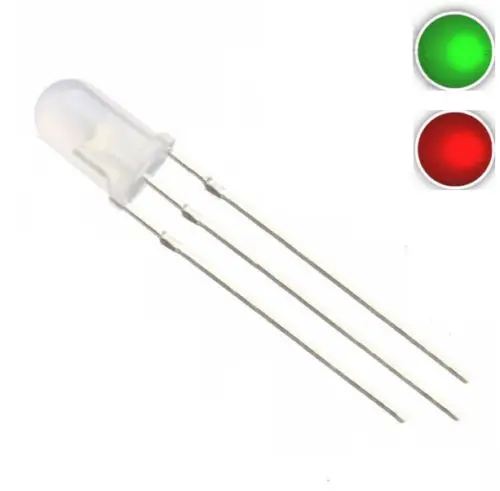 50 قطعة 5 مللي متر 3Pin منتشر اثنين ثنائية اللون الأحمر والأخضر ضوء الأنود المشترك عدسة ليد ثنائية C