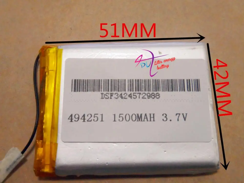 

best battery brand 3.7V 1500mah polymer battery 494251 MP3 / 4 new stock lithium core navigation The tablet battery