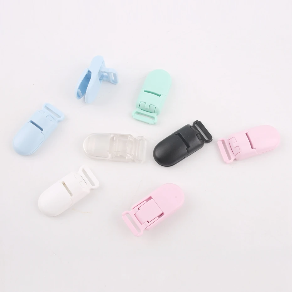 Bite Bites 20PCS Candy Colors Plastic Bib Holder Clips Baby Accessories Pacifier Clips Baby Gift DIY Material Baby Teether