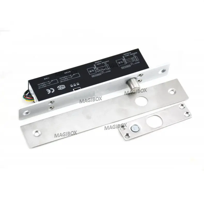 

12v Fail Secure Time adjustable Electric Bolt Lock Power on unlock the Door Cathode lock for Door Access Control System