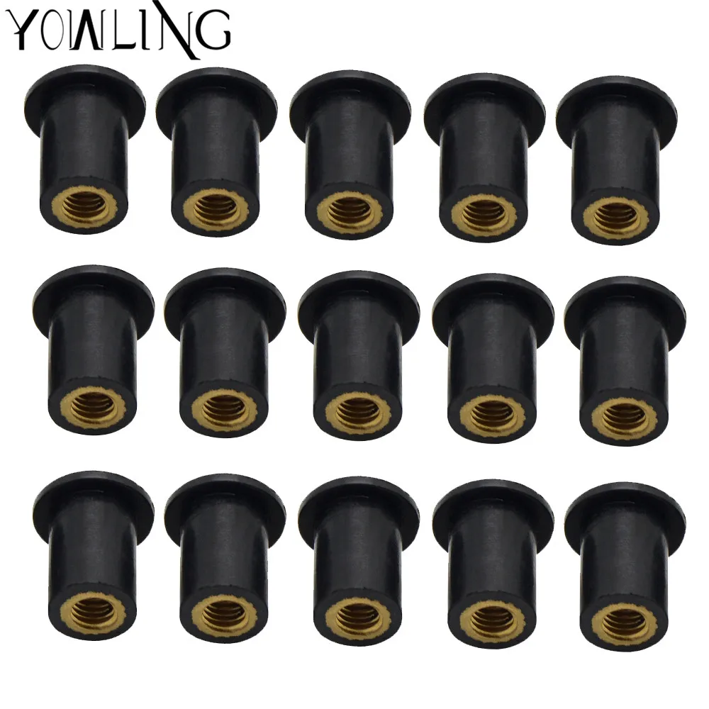 M5 5MM Motorcycle Well Nuts Blind Fastener Rivet Fishing Nuts Windscreen Wellnuts for TMAX 500/530 XMAX 125/200/250/400 XT600