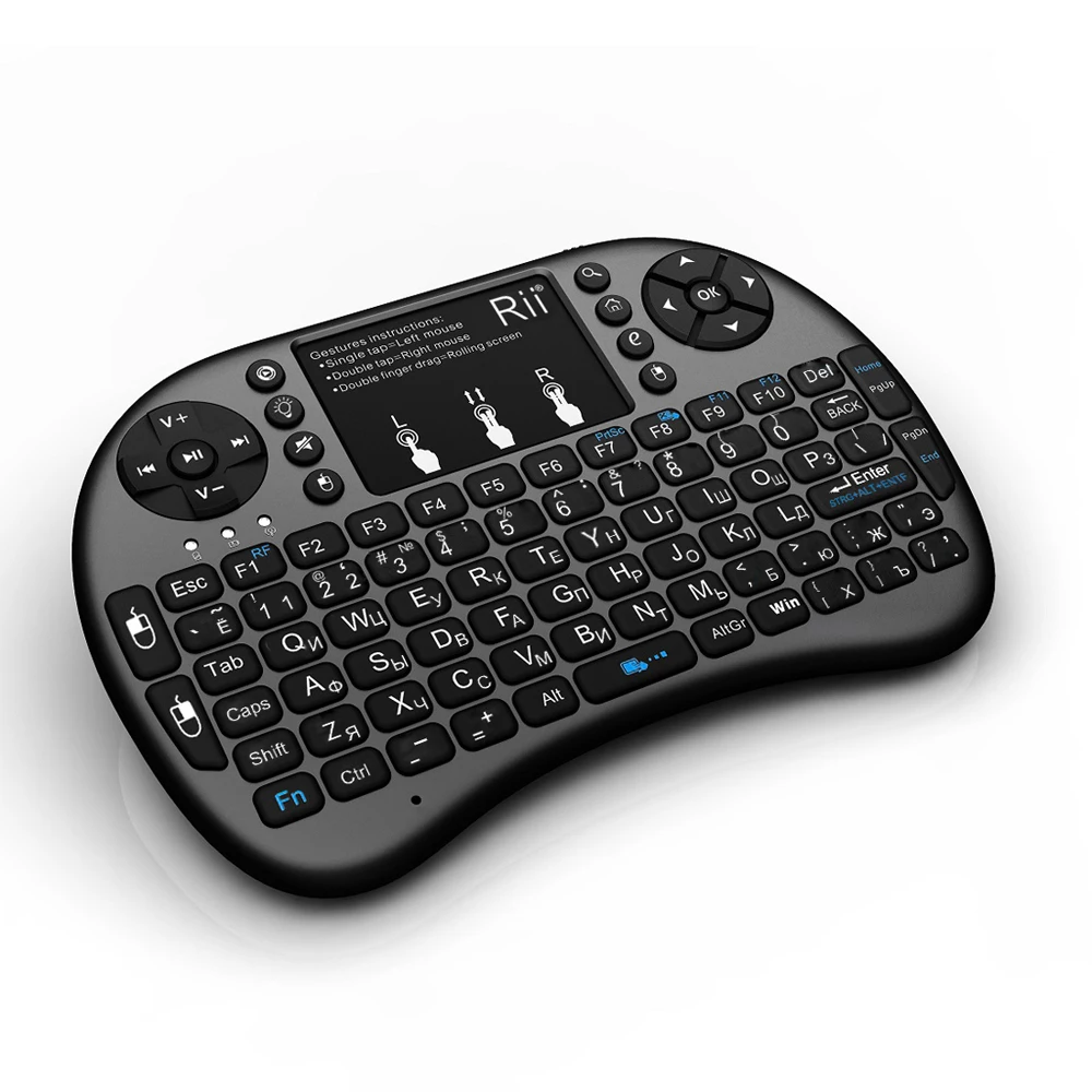 Rii I8 English Wireless Mini keyboard With Touchpad 2.4G Multi-Media Remote Control For Android TV Box PC