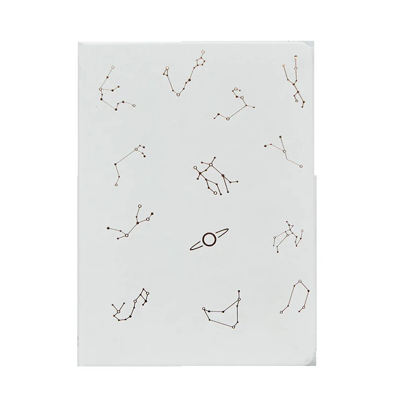 Twelve constellations series Notebook Hard copy Black white thickening Notepad Originality Organizer Blank Diary 128 sheets Gift