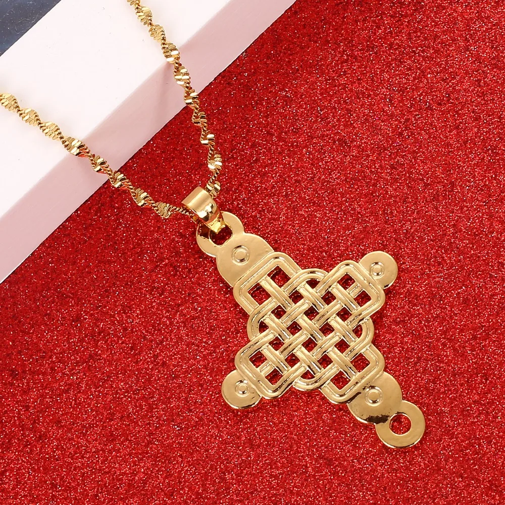 Ethiopian Coptic Cross Pendant African Abyssinian Ethiopia Cross Orthodox Christian Pendant for Jewelry