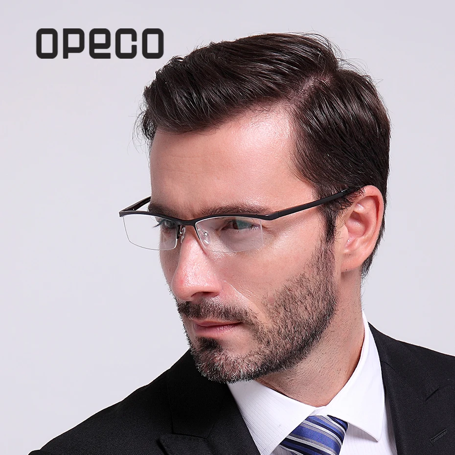 Opeco men's eyeglasses Aliminium Magnesium including RX lenses prescription eyewear frame RX recipe male myopia spectacles 2036