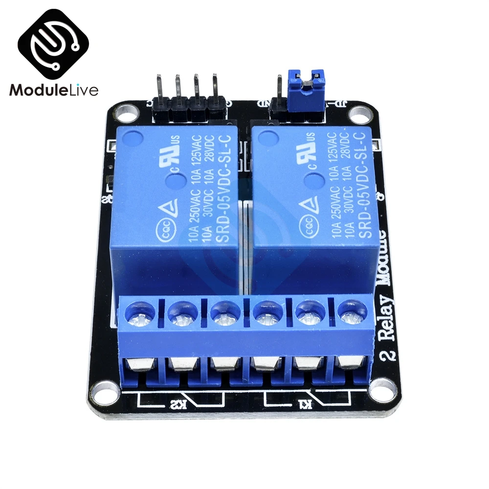 5V Two 2CH 2 Channel Relay Module Board With Optocoupler For Arduino 8051 AVR PIC DSP ARM MSP430 TTL Logic AC 250V 10A DC 30V