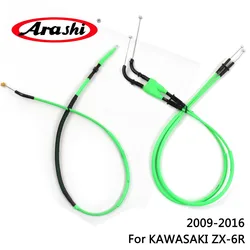 Arashi Throttle Line Clutch Cable Set For KAWASAKI ZX-6R ZX6R 2009 2010 2011 2012 2013 2014 2015 2016 Motorcycle Steel Wire