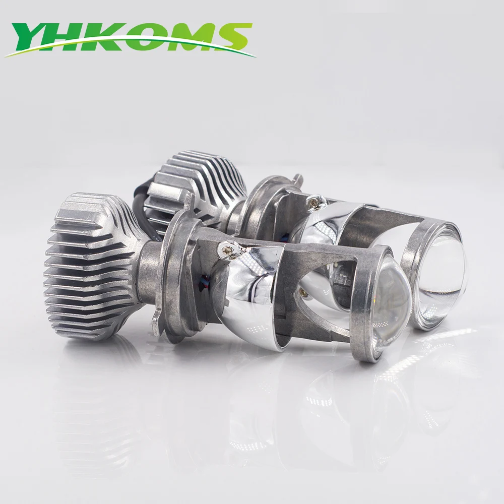 

YHKOMS H4 Mini Projector Lens Car Headlight LED Bulb Hi/lo Beam Headlamp H4 Motor Motorcycle Headlight 6500K 12V 24V