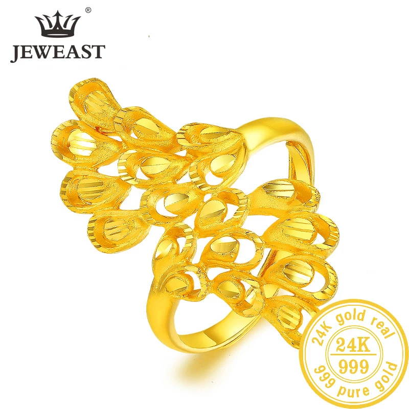 

SFE 24K Pure Gold Ring Real AU 999 Solid Gold Rings Elegant Shiny Beautiful Upscale Trendy Classic Jewelry Hot Sell New 2023