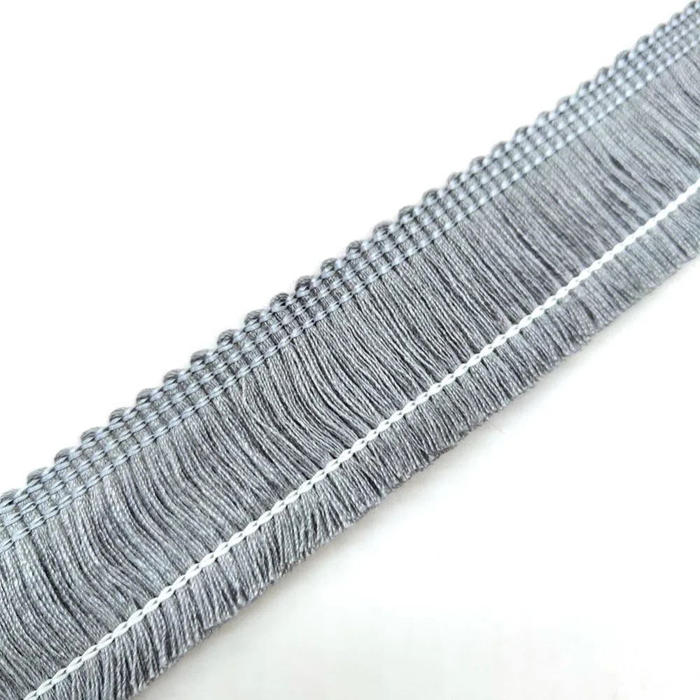 1Yards White Lace Ribbon Tassel Fringe Cotton Ethnic Lace Trim Ribbon Sewing Latin Dress Stage Garment Curtain Decorative Diy