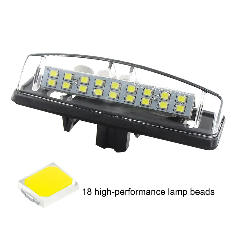 2pcs No Error White 18SMD LED Number License Plate Light for Toyota Camry Aurion Prius Lexus IS300 LS430 GS430 RX330 ES300