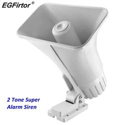 Super Alarm Horn Sirene de Alarme de Segurança, Fio, Dual Tone, Interior e Exterior, 120Db Sounder, DC 12V, 30 W