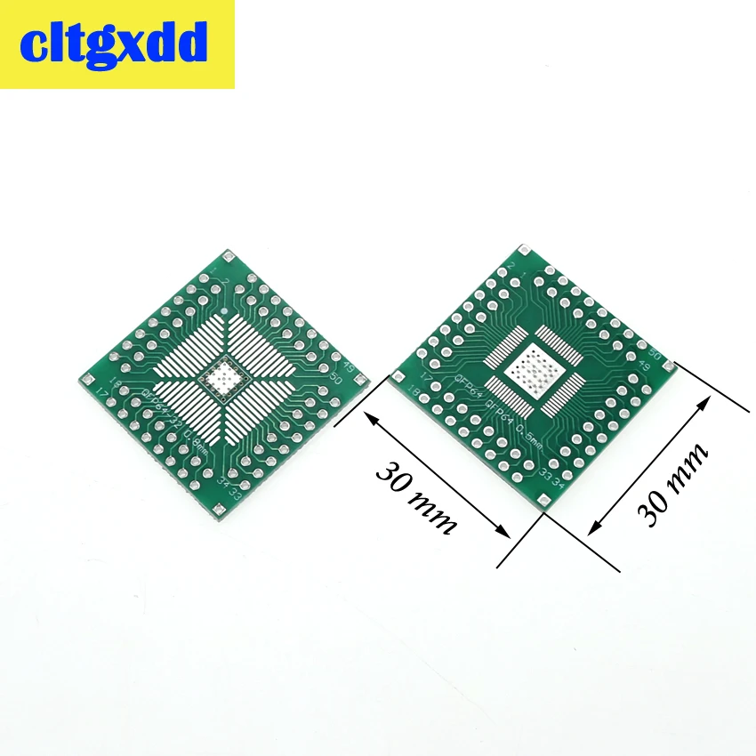 cltgxdd 5 PCS QFP 32 40 48 56 64 SMT to DIP64 Adapter Plate 0.5/0.8 mm Pitch Universal Board PCB Converter Test Board