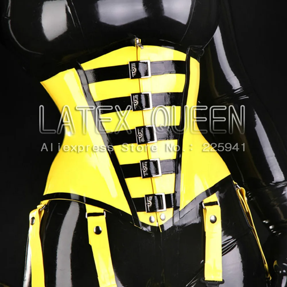 Attractive Adult's Latex corset Rubber cummerbunds