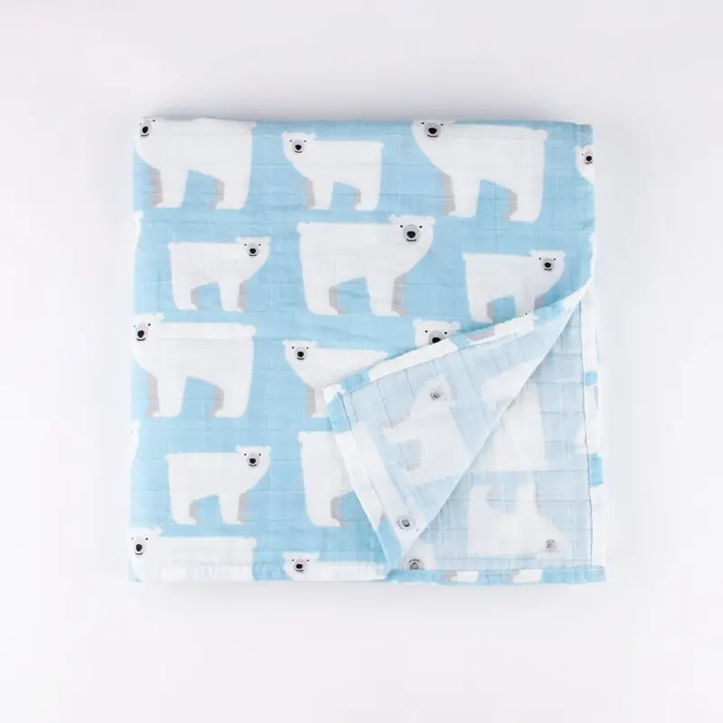 Baby Wrap baumwolle musselin baby decke, Multifunktions Musselin Baby Neugeborene Decke Baby Swaddle Decke 120*120cm