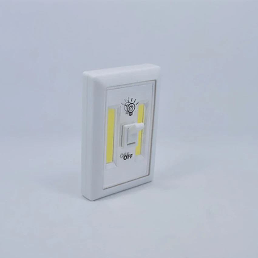 VUÔNG COB LED Công Tắc Tường Đèn Ngủ Chiếu Sáng Khẩn Cấp Tủ/Nhà Để Xe/Tủ Quần Áo/Hành Lang Không Dây Treo Đèn ABS nhựa