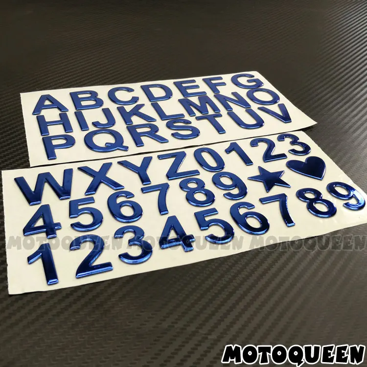 3D arabski numer angielska litera cyfrowy motocykl naklejki do stylizacji samochodu naklejki DIY słowo odznaka dekoracja 28mm wysokość numer adresu — zdjęcie 6