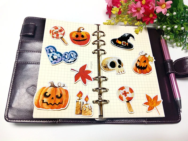 22pcs cute Halloween stickers for phone car Label Decorative Stationery Stickers Scrapbooking DIY Diary Album toy Sticker